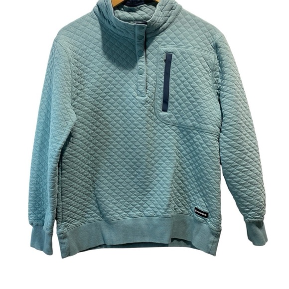 Woods FARNHAM III WOMEN'S 1/4 SNAP
SWEATSHIRT Two tone teal blue Size Large - Picture 2 of 14